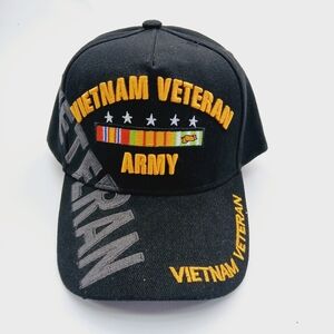 Augusta Sportswear Black and Gold Vietnam Veteran Hat
